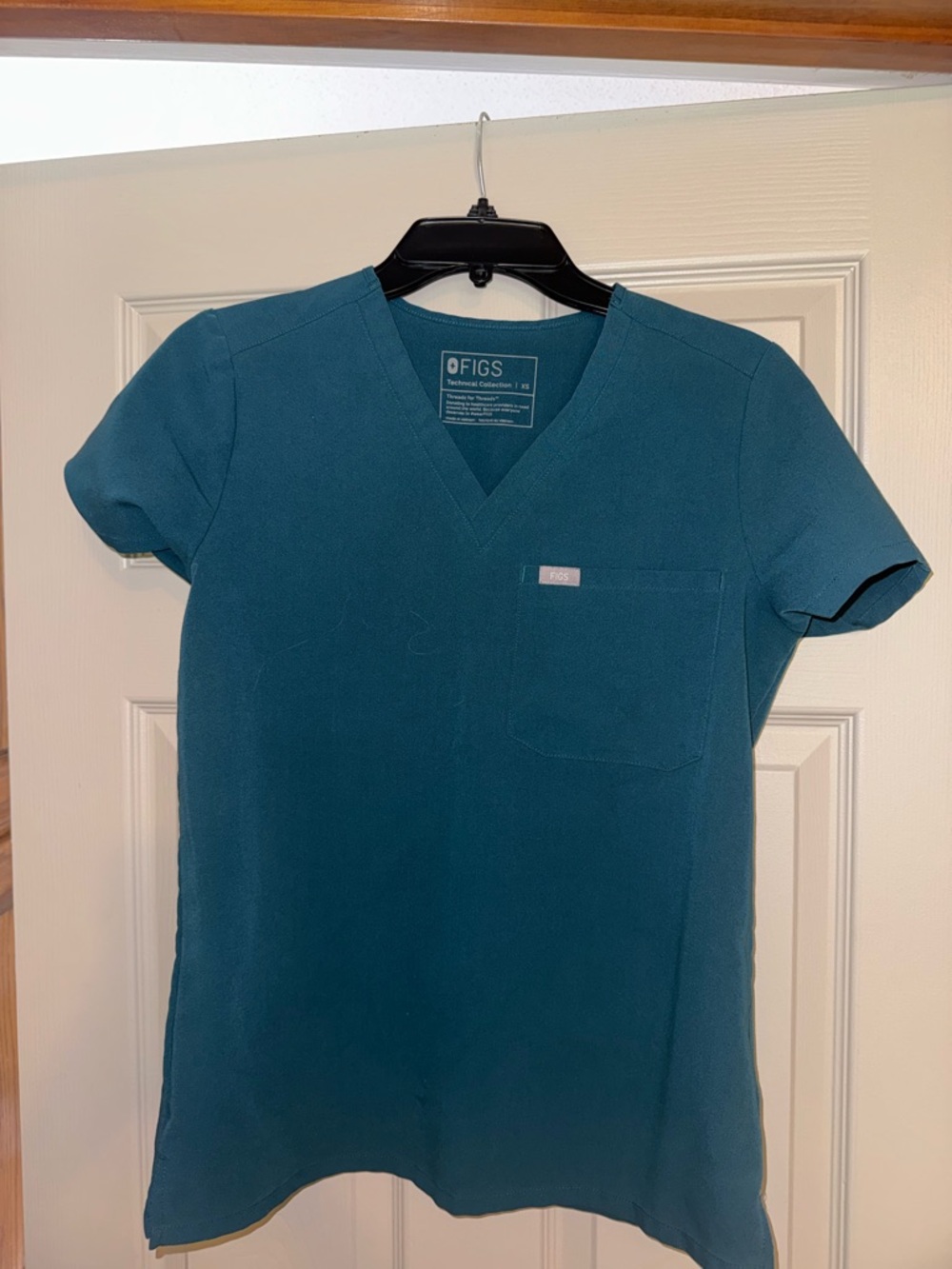 FIGS Caribbean Blue V-Neck Medical Scrub Top